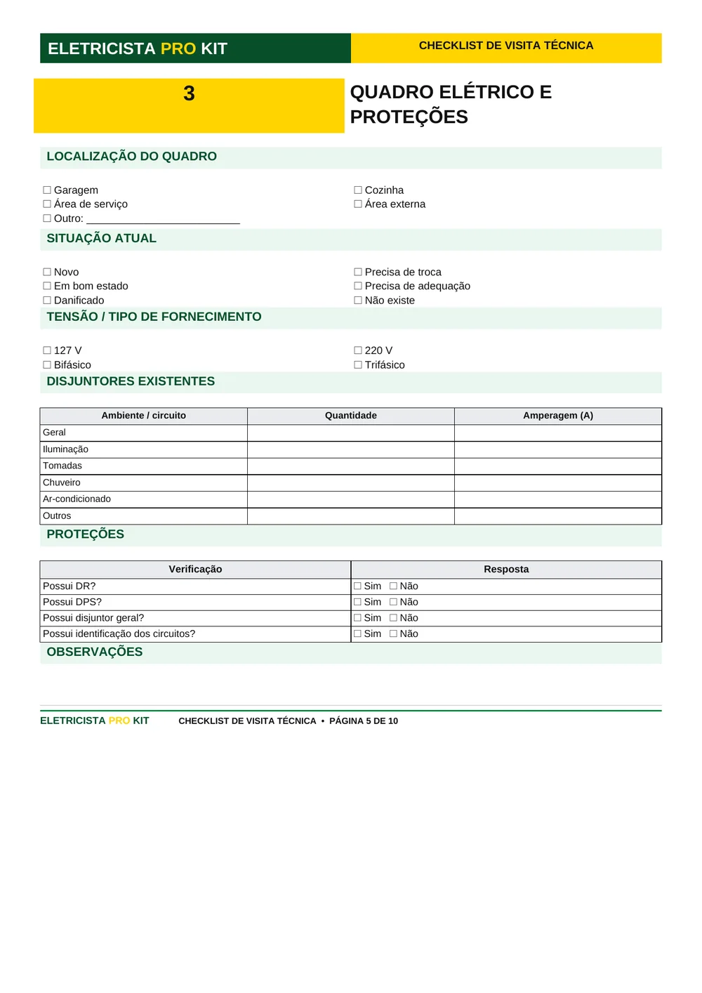 Prévia interna do checklist de visita técnica